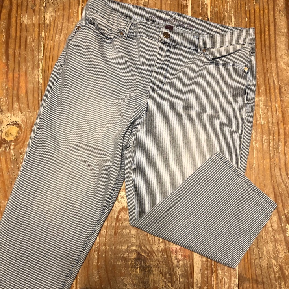 Gloria Vanderbilt jordyn capris stripe